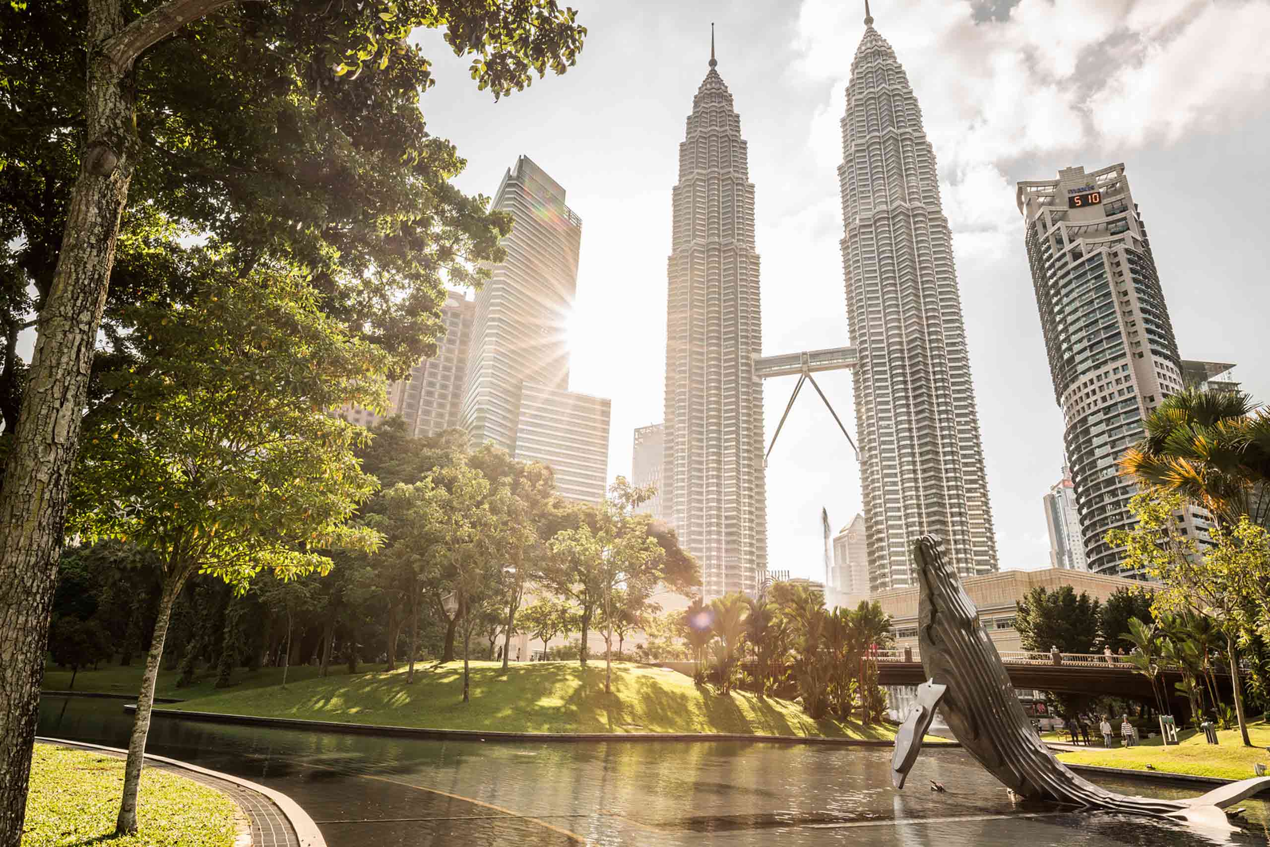 View of the Petronas Twin Tower and KLCC from the Four Seasons Kuala Lumpur, Malaysia