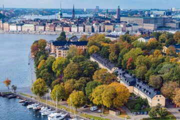 Hotel Skeppsholmen in Stockholm Sweden from the air