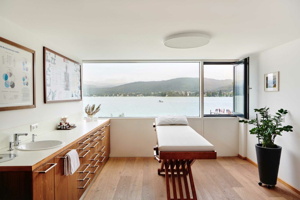 A doctor's treatment room at in Maria Wörth, Lake Wörthersee, Austria