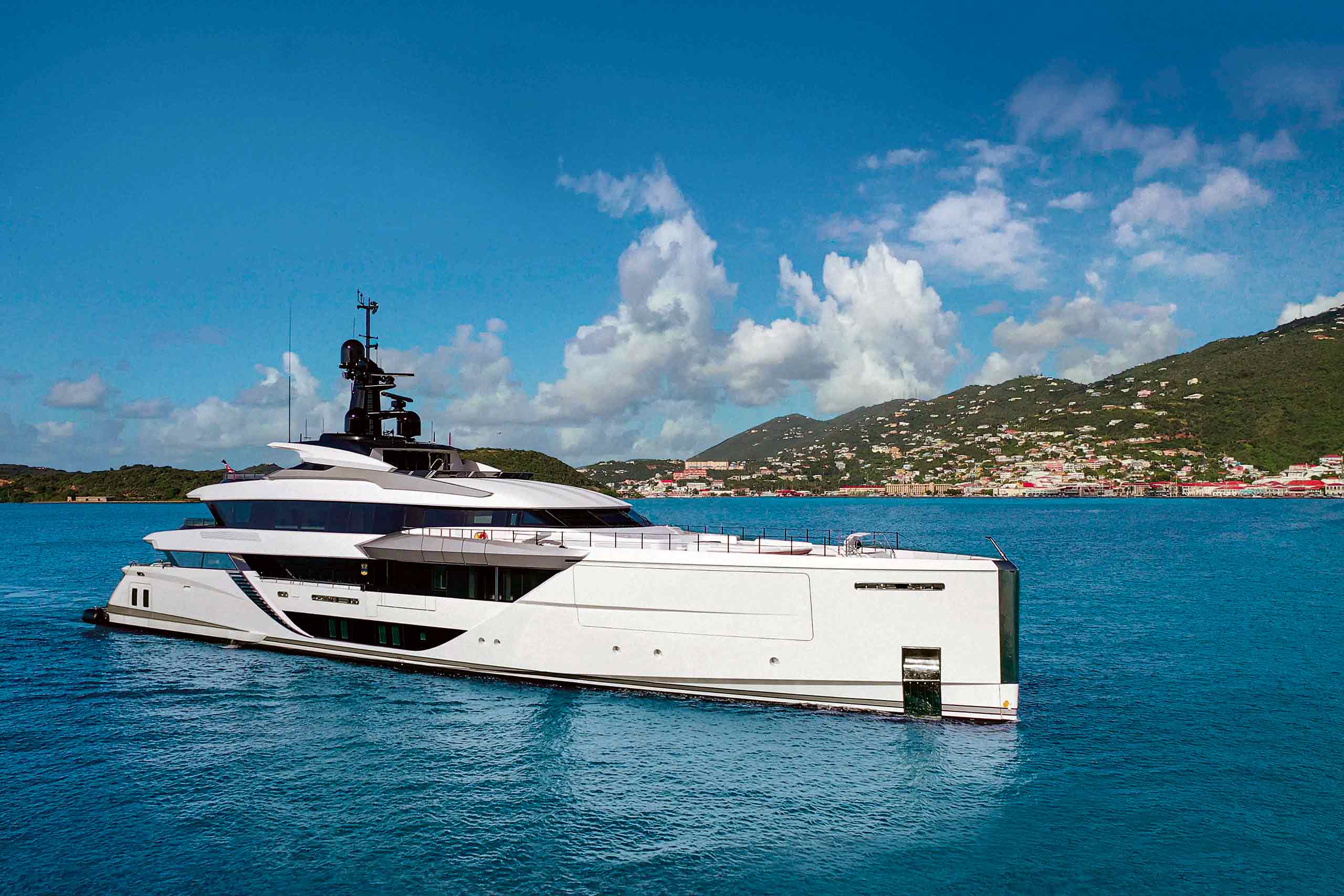 A CRN yacht by Ferretti Group in the Mediterranean