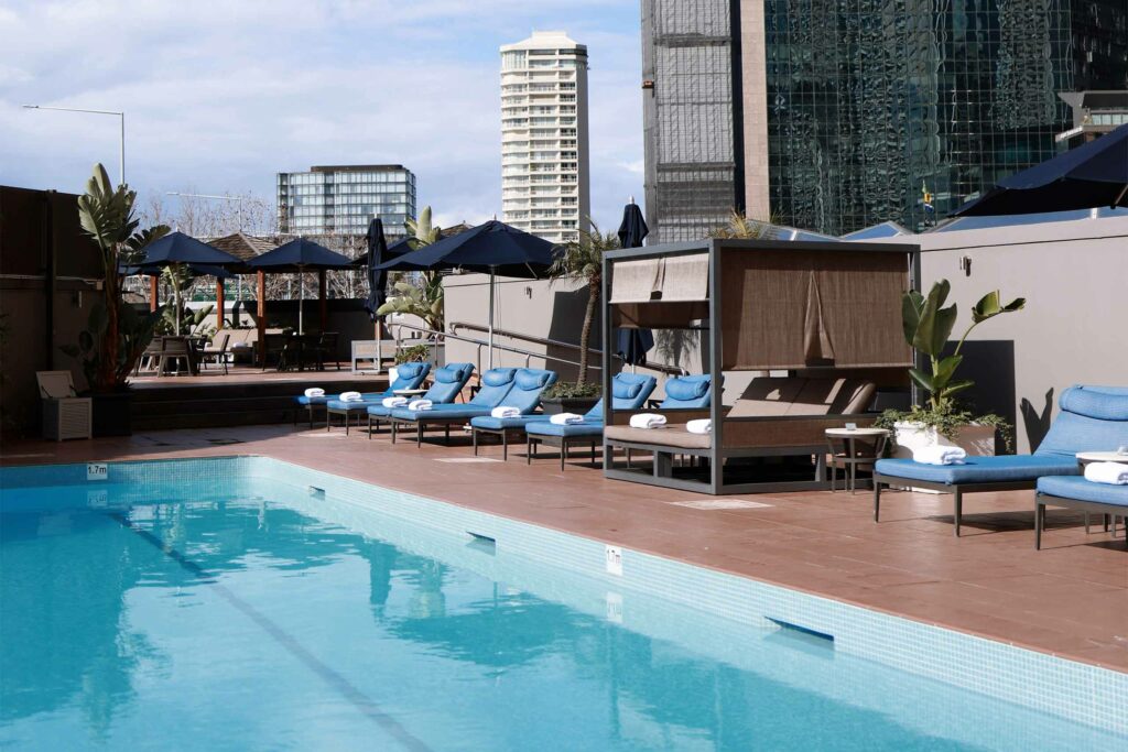 The pool at the Four Seasons Hotel Sydney, Sydney, Australia