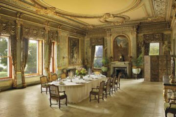 Staatsburgh State Historic Dining Room in Dutchess County, New York, USA