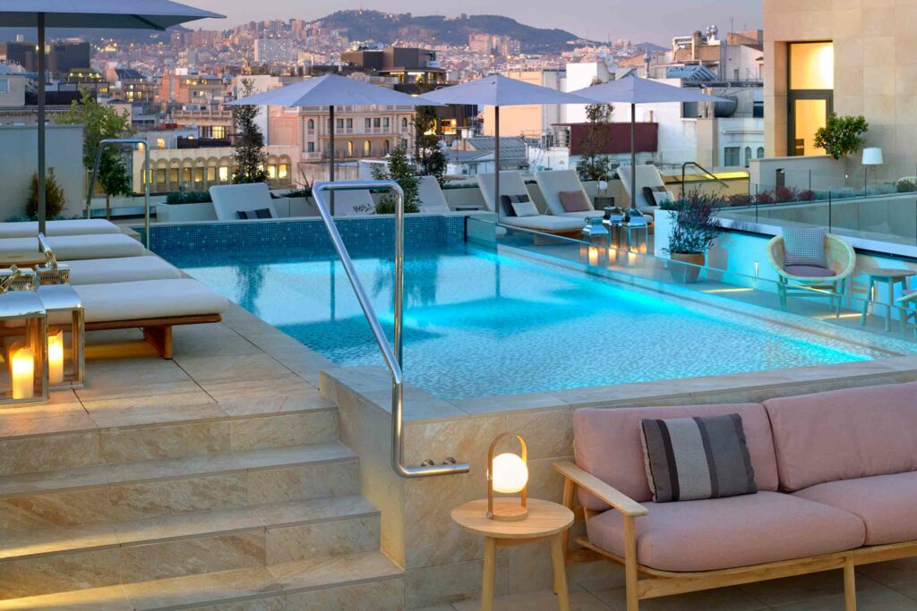 ME Barcelona rooftop pool