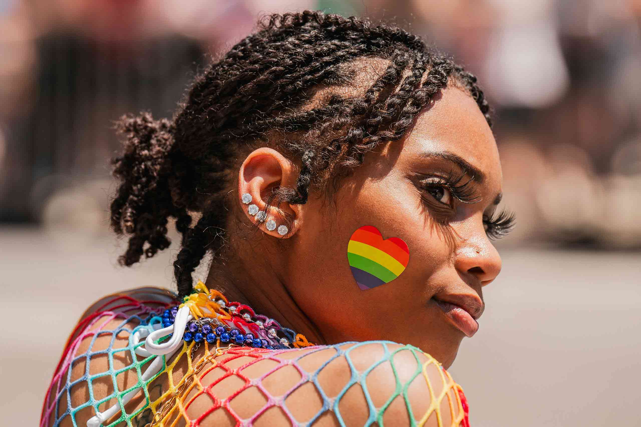 Reveller celebrates Pride in London 2024