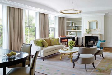 Living room of the Observatory Suite at The Langham Sydney, Sydney, Australia