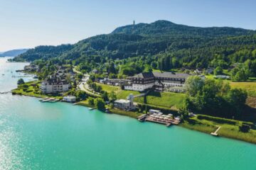 Aerial of The Original FX Mayr, Lake Wörthersee, Austria