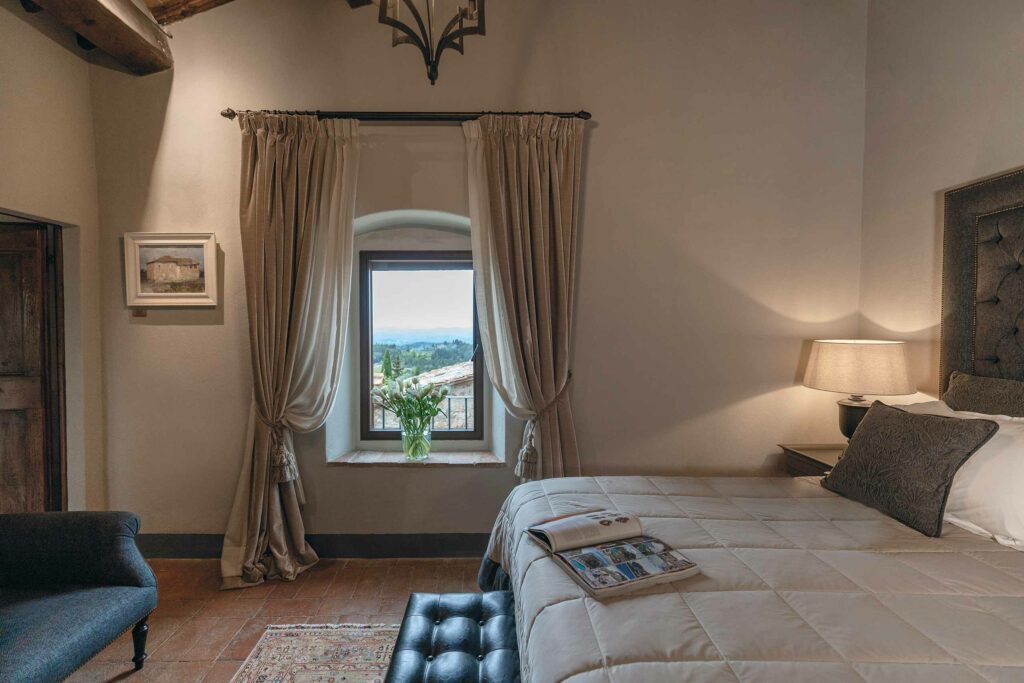 A bedroom at Villa Ardore, Tuscany, Italy