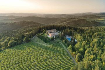 Aerial photo of Villa Ardore, Tuscany, Italy