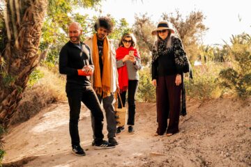 Zack Cahill and other attendees during a writing retreat by Silk Road Slippers, Marrakech, Morocco