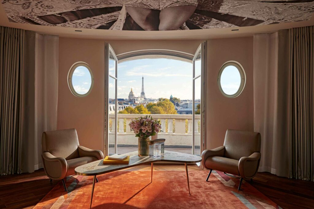 Room with a view of the Eiffel Tower in Paris, France