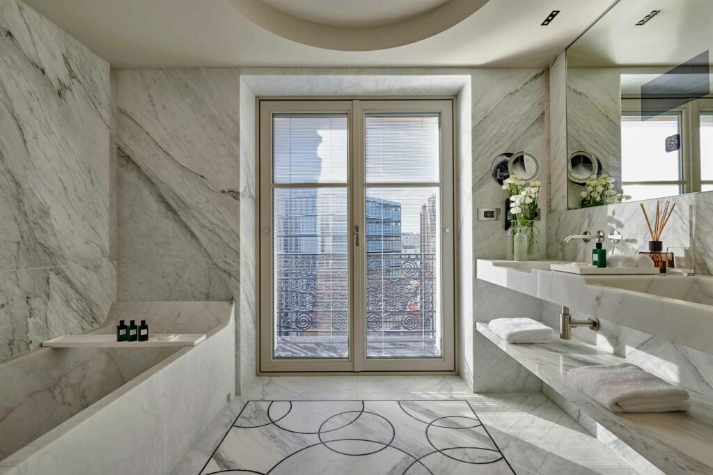 Bathroom at Hôtel Lutetia, Paris, France