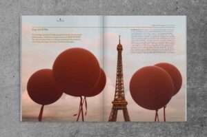 OutThere Paris is turning issue Postcards spread featuring photography