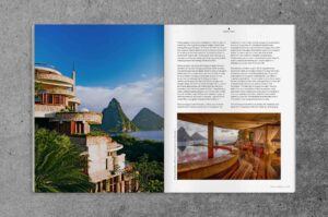 Jade Mountain story spread in OutThere Paris is turning issue