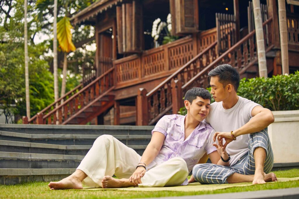 A gay couple spends quality time with one another in Chiang Mai. Thailand is one of the most exciting destinations for same-sex weddings in 2024