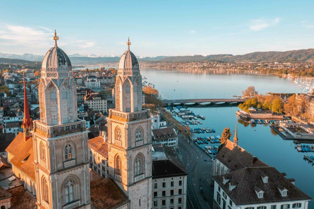 Aerial view of Zürich, Switzerland