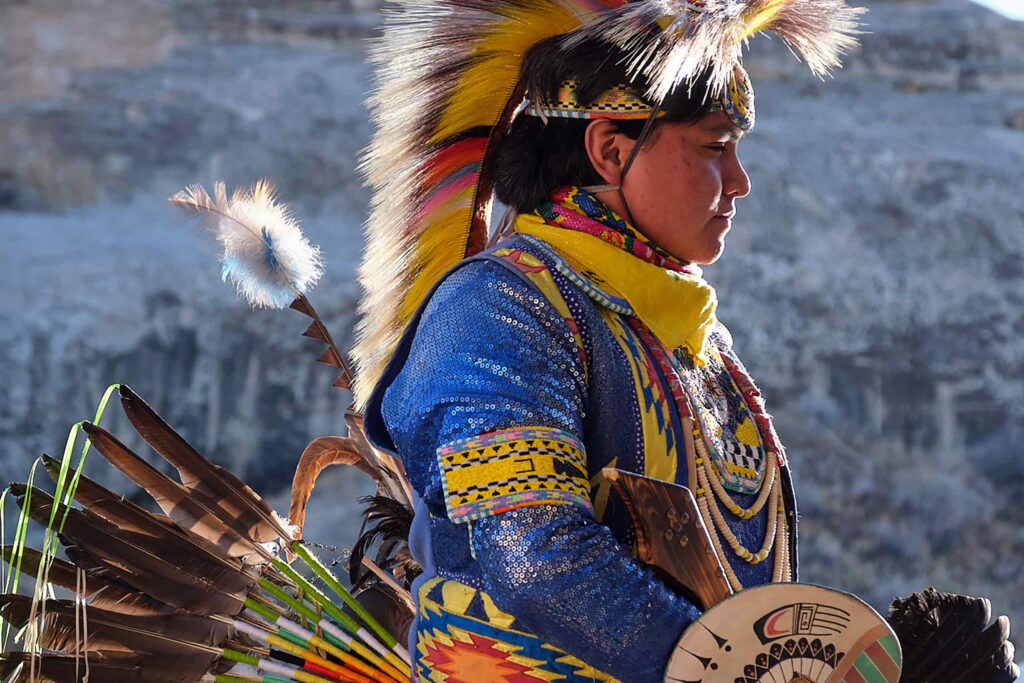 A Navajo hoop dancer by Red Heritage in Utah, USA