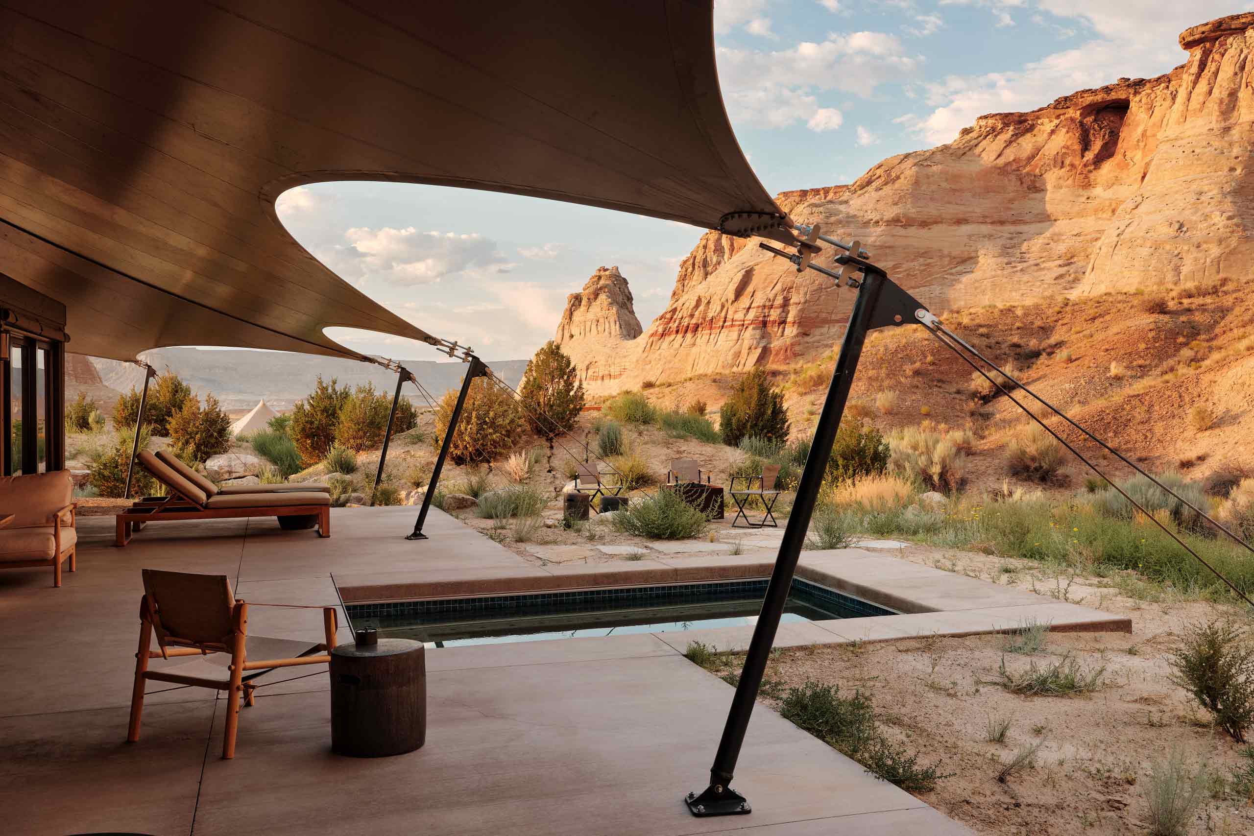 A tent at Camp Sarika at Amangiri, Lake Powell, Utah, USA