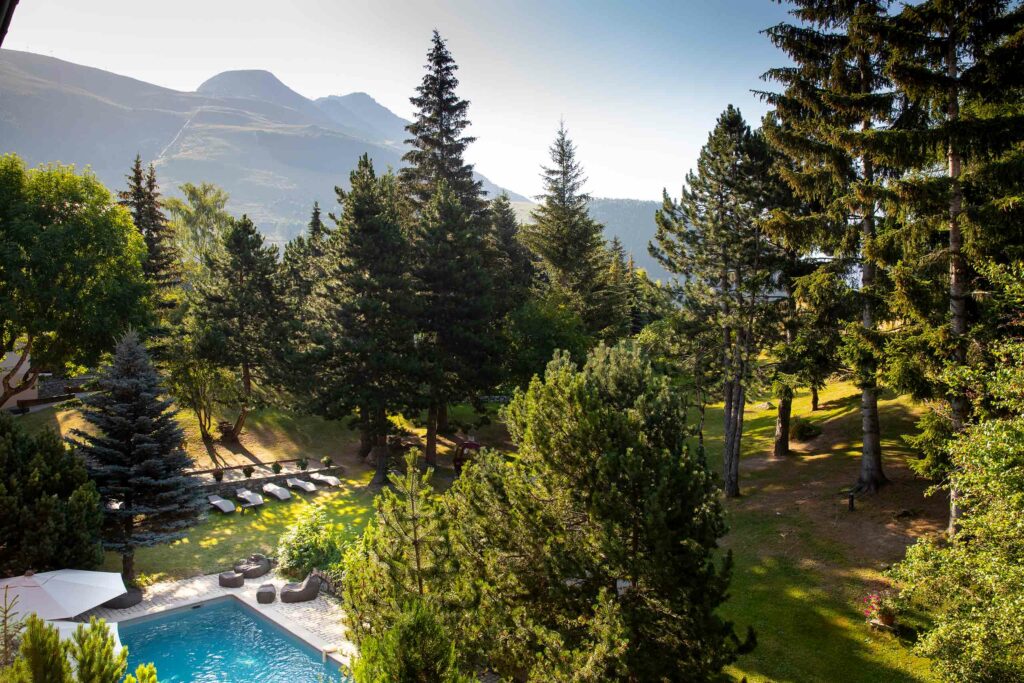 The pool at Hôtel Chalet Mounier, Les Deux Alpes, France