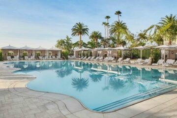 A communal pool at Rosewood Miramar Beach, Montecito, California, USA