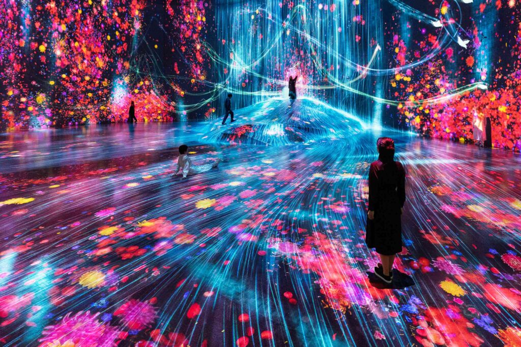 MoDAM teamLAB at Azubodai Hills, visual art installation