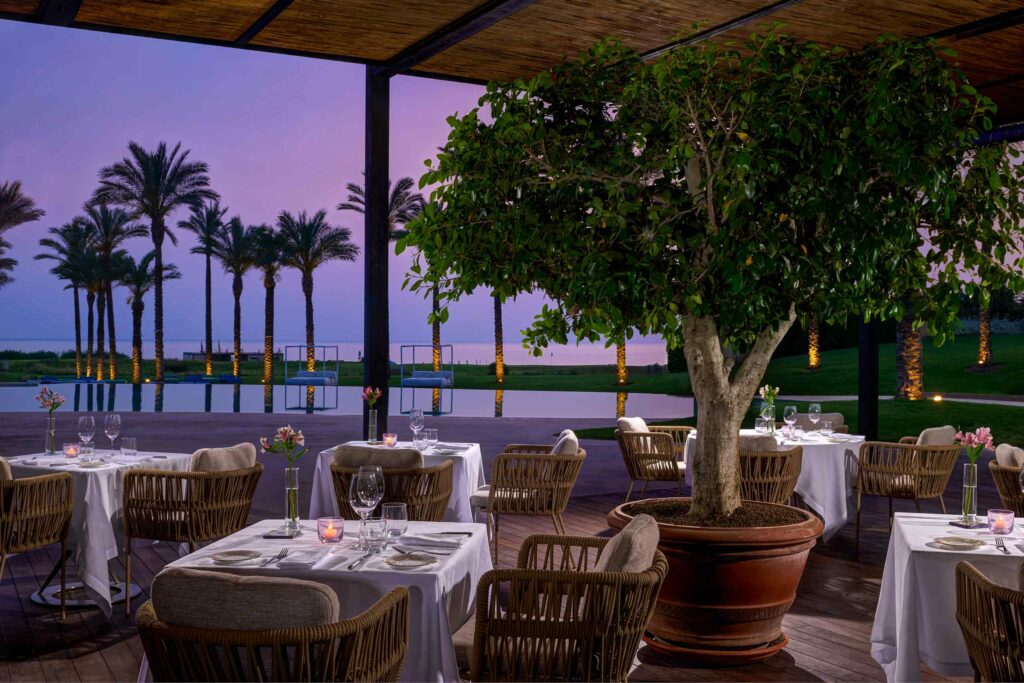 Seaside dining in Sicily, Italy