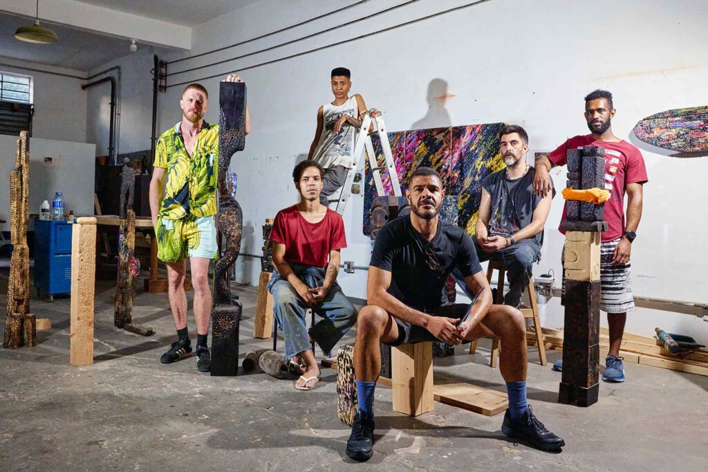 Anderson Borba and his team in São Paulo, photographed by Martin Perry