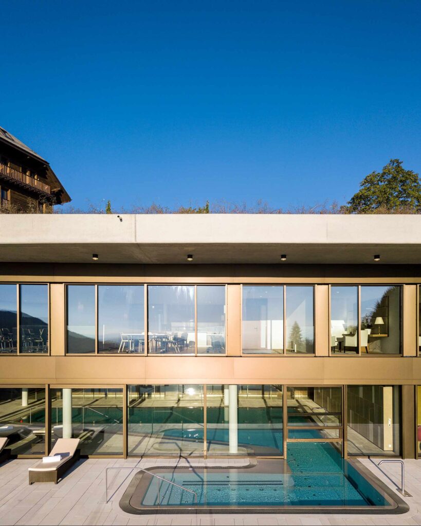 The pool at Clinic Les Alpes, Montreux, Switzerland