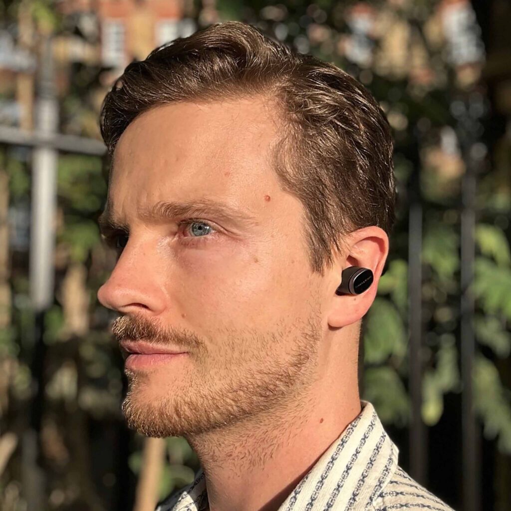 Steffen Michels uses the Bowers & Wilkins In-Ear True Wireless Earbuds by Bowers & Wilkins, part of the OutThere travel gadgets gift guide 2024