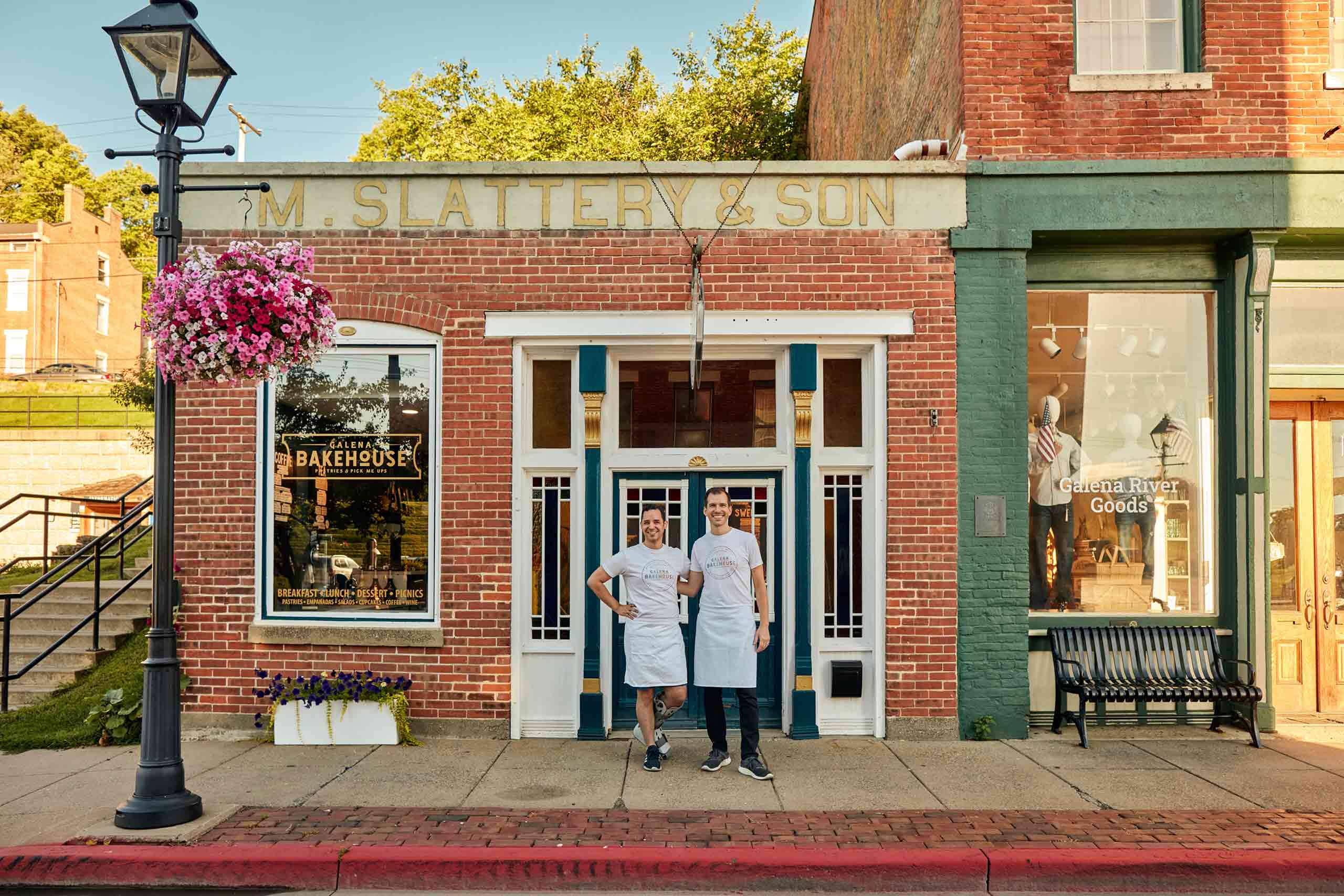 Founders of Galena Bakehouse outside their store in Illinois