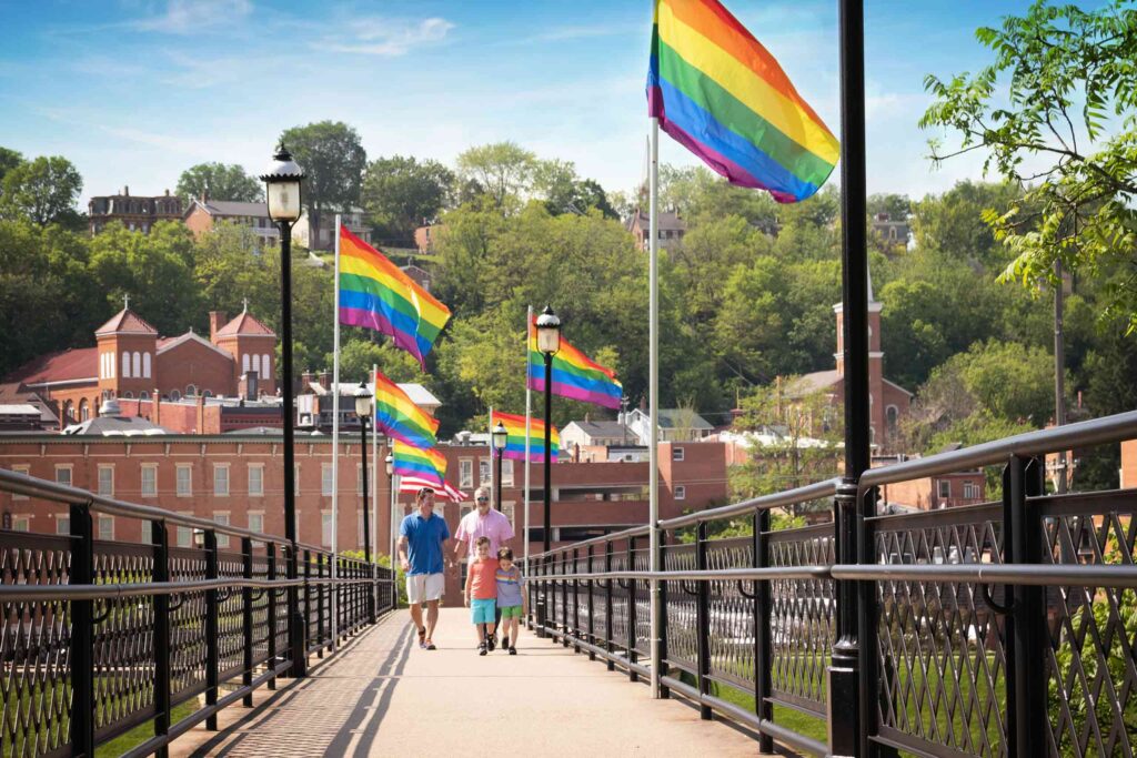 Gay dads and their family enjoy Illinois