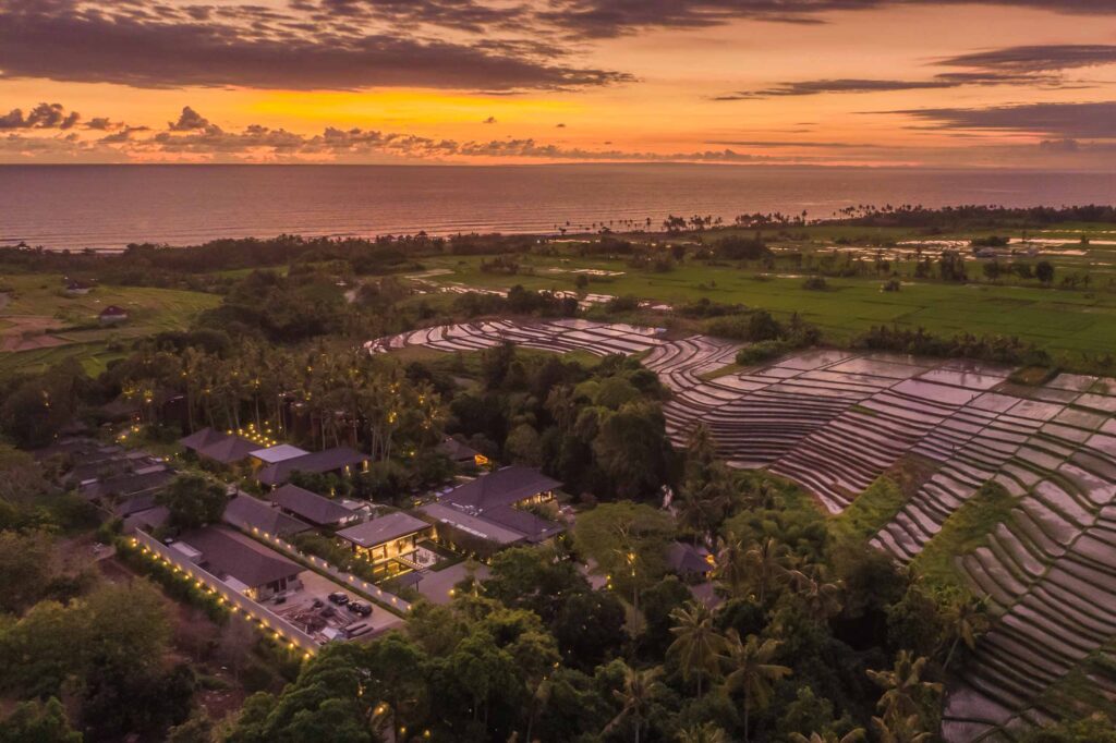 Sunset near Tanah Lot, Bali, Indonesia