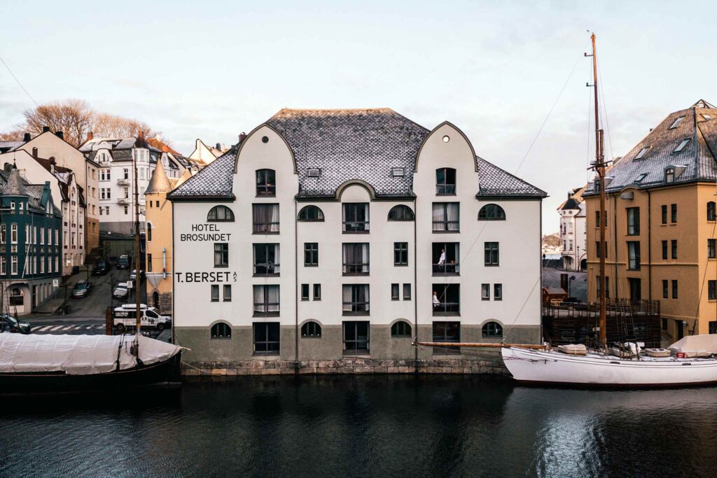 Exterior view of Hotel Brosundet, Ålesund, Norway