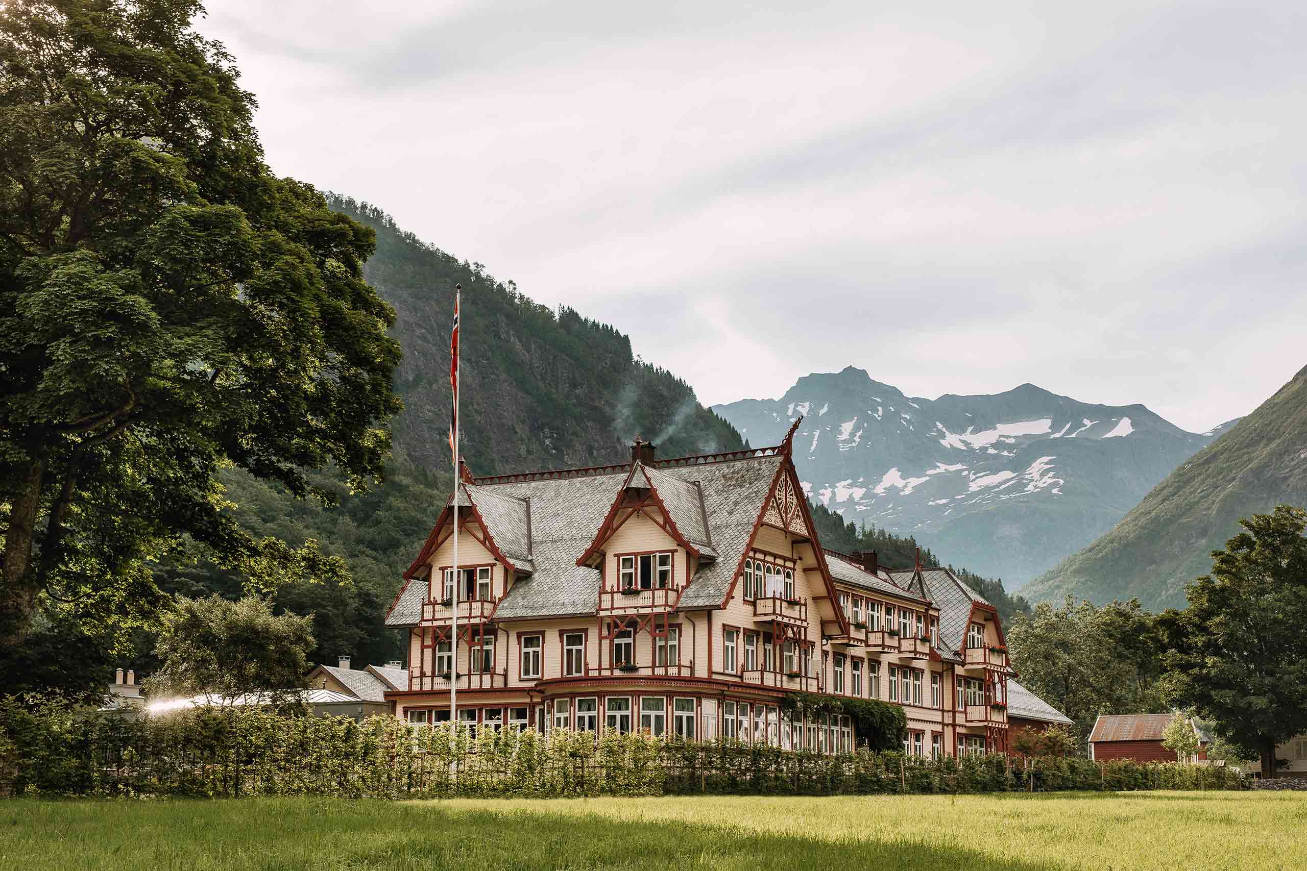 Exterior view of Hotel Union Øye, Norangsfjorden, Norway