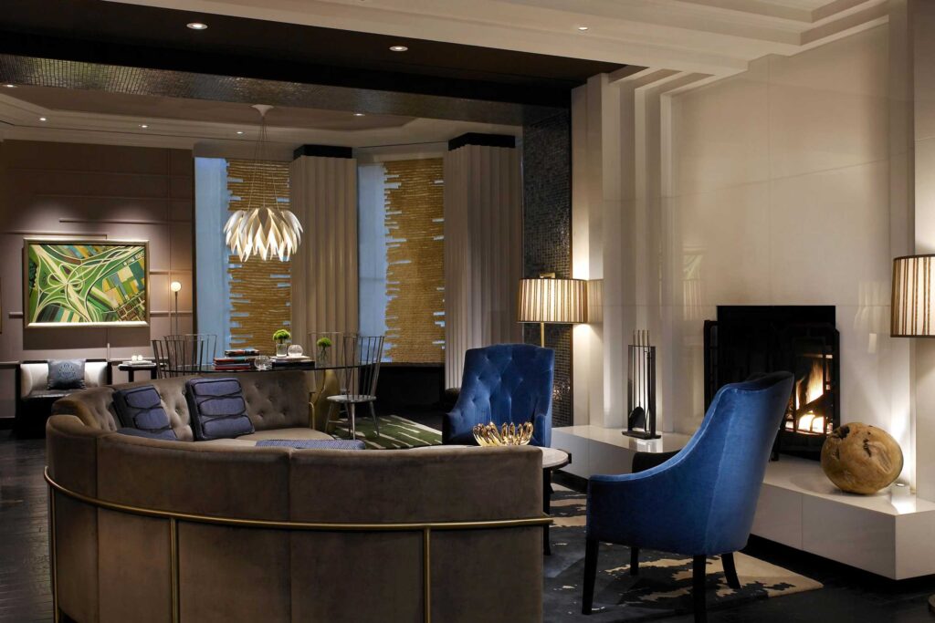 The Living Room lobby at the Kimpton Hotel Palomar Philadelphia, Philadelphia, Pennsylvania, USA