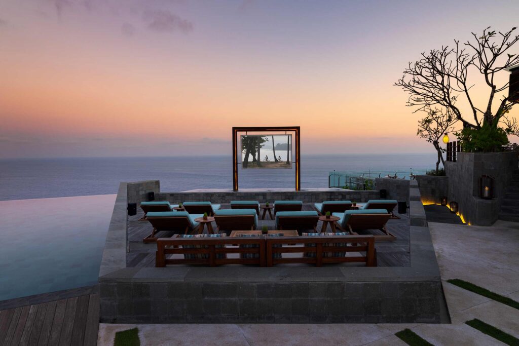 Open-air cinema in Bali, Indonesia