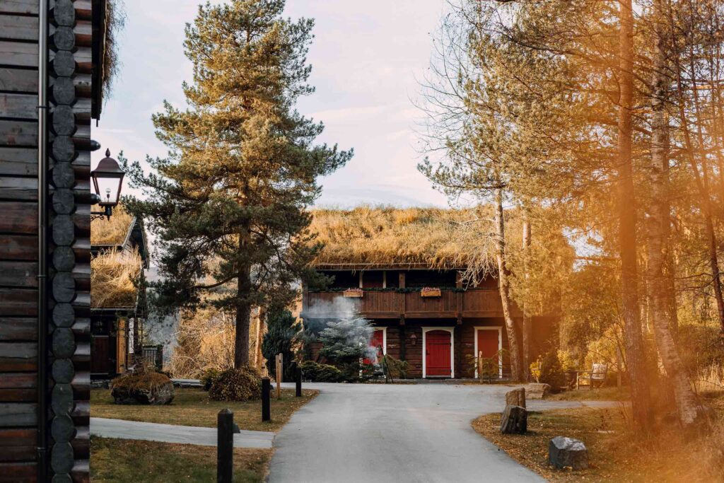 Traditional Norwegian architecture in the Skodje region