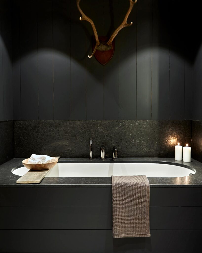 A stylish bathtub at Storfjord Hotel, Skodje, Norway