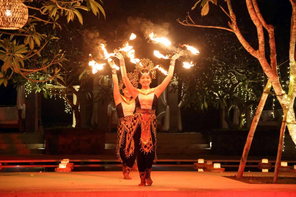 Balinese dancers perform at REVIVO Wellness Resort