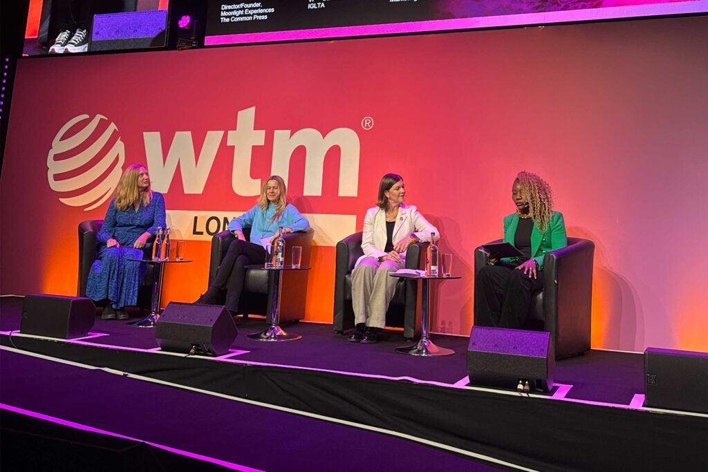 Aisha Shaibu-Lenoir, Jane Cunningham, LoAnn Halden and Debbie Marshall at WTM London 2024