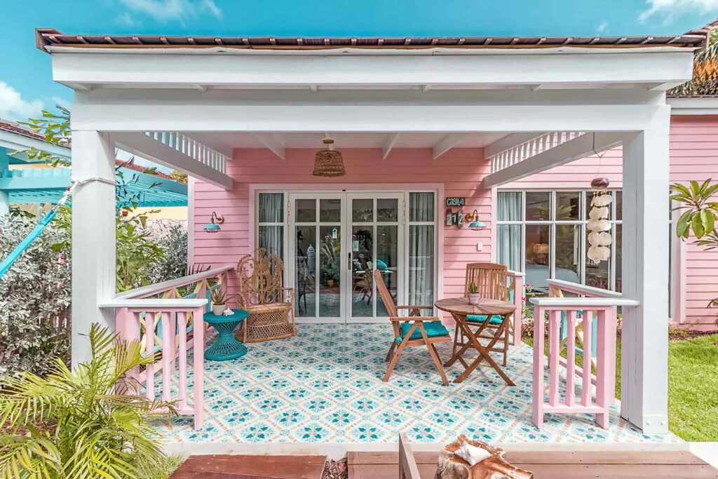 A pink casita at Boardwalk Boutique Hotel Aruba, Noord, Aruba