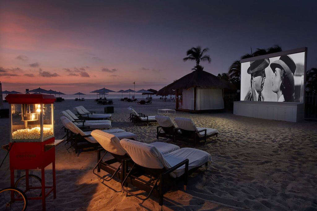 Cinema night at Bucuti & Tara Beach Resort, Eagle Beach, Aruba