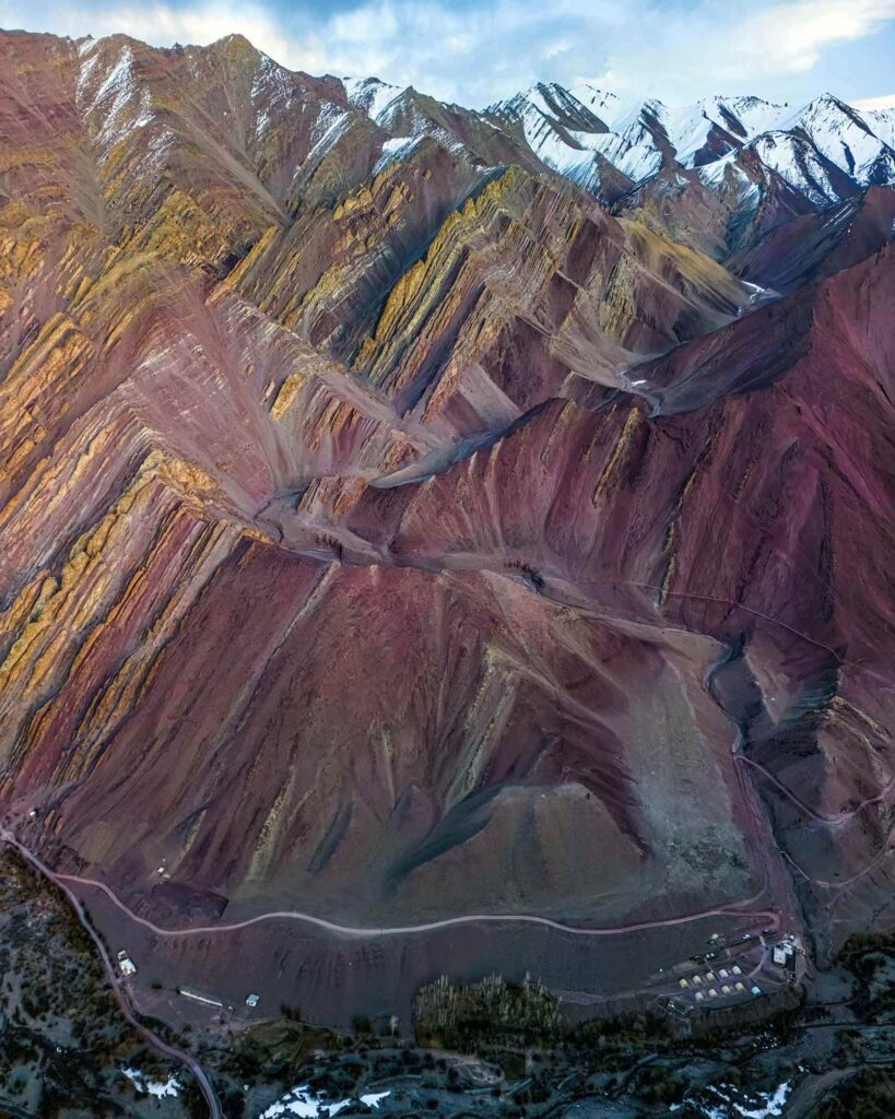 Aerial view of LUNGMĀR Remote, part of a Journeys With Purpose trip