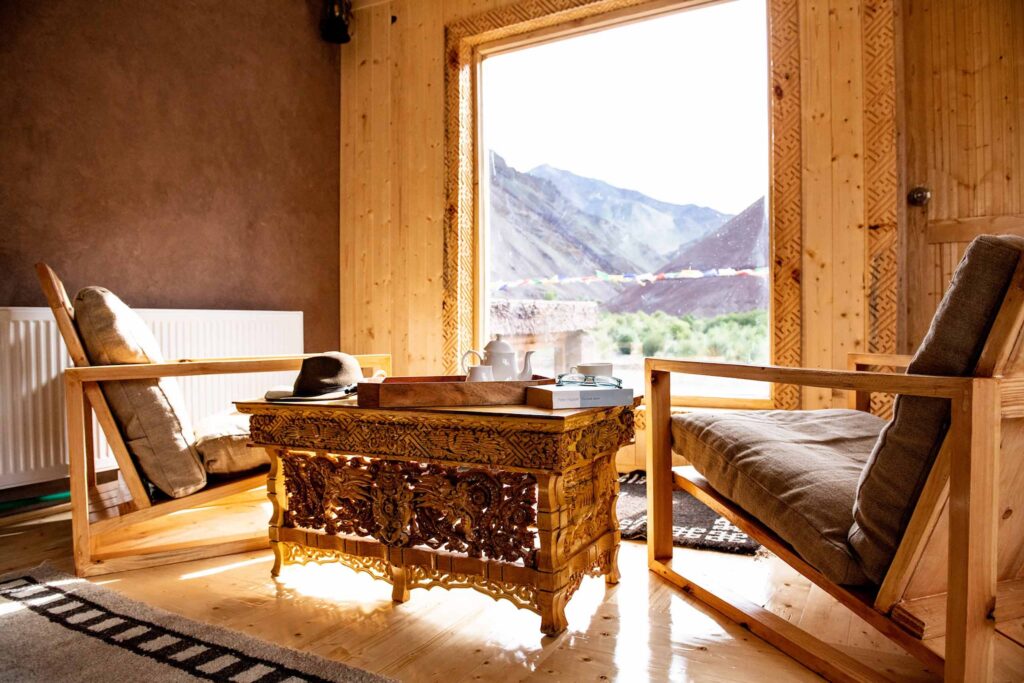 Mountain views from LUNGMĀR Remote Camp, Ladakh, India