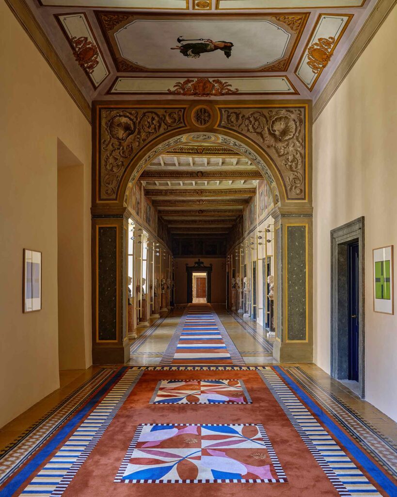 A hallway at Palazzo Talìa, Rome, Italy