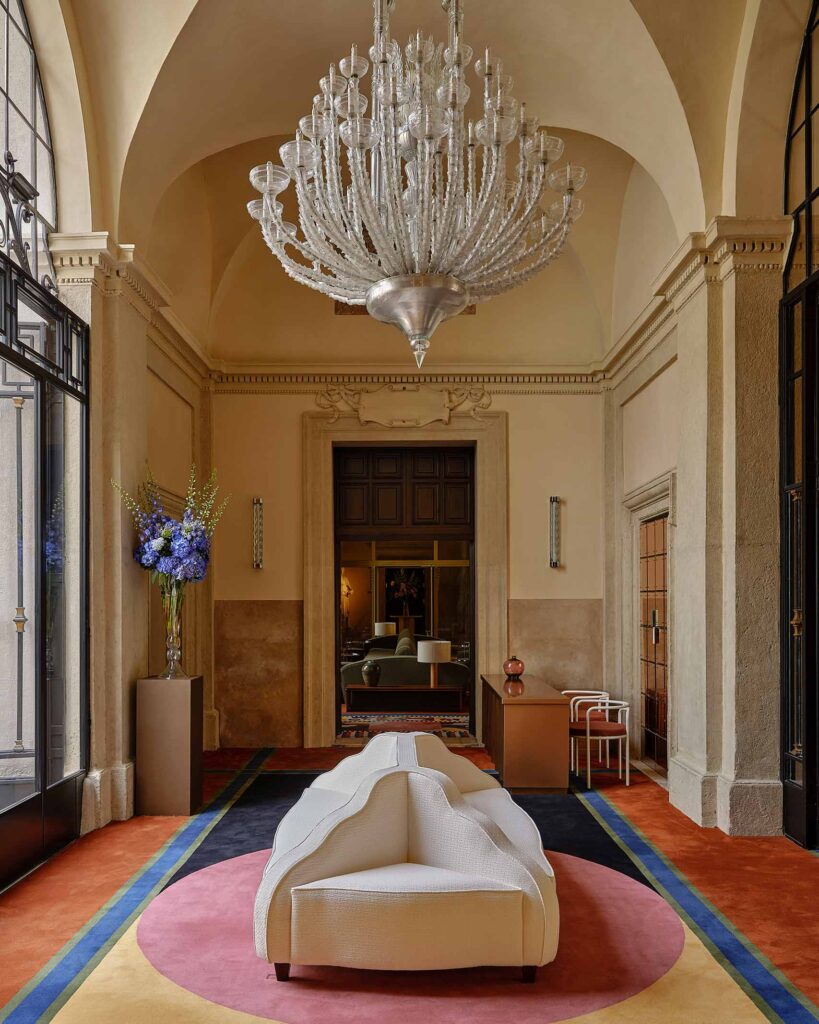 The lobby at Palazzo Talìa, Rome, Italy