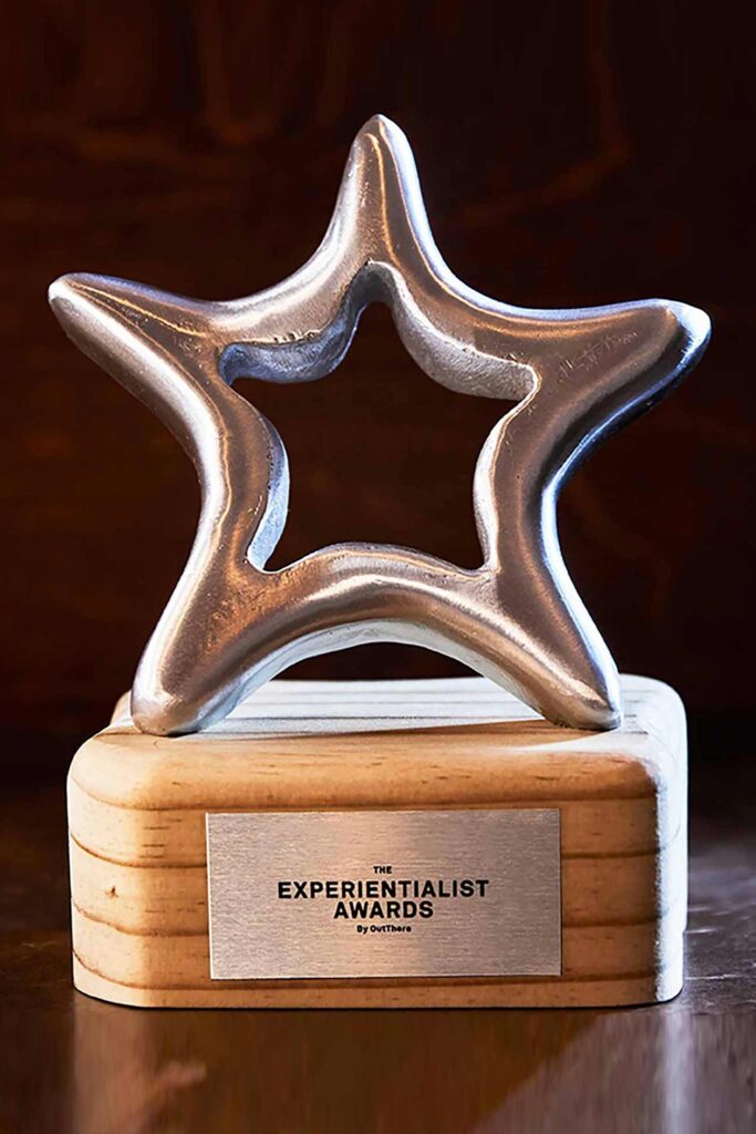 Finished star shaped Experientialist Awards trophy produced by the Makers' Place