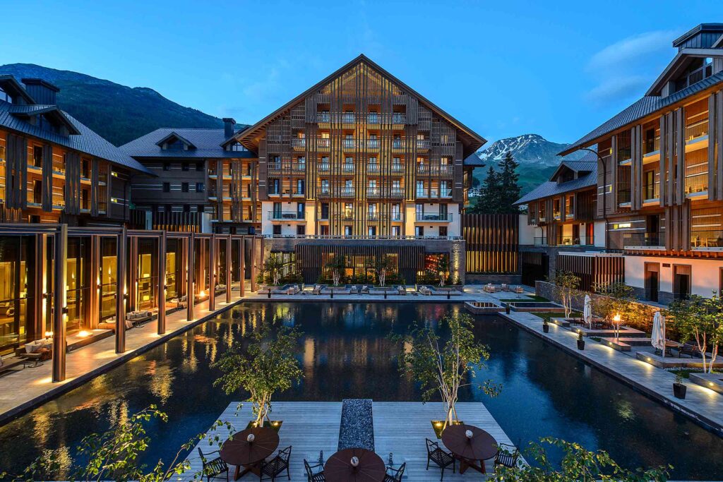 Exterior view of The Chedi Andermatt, Andermatt, Switzerland