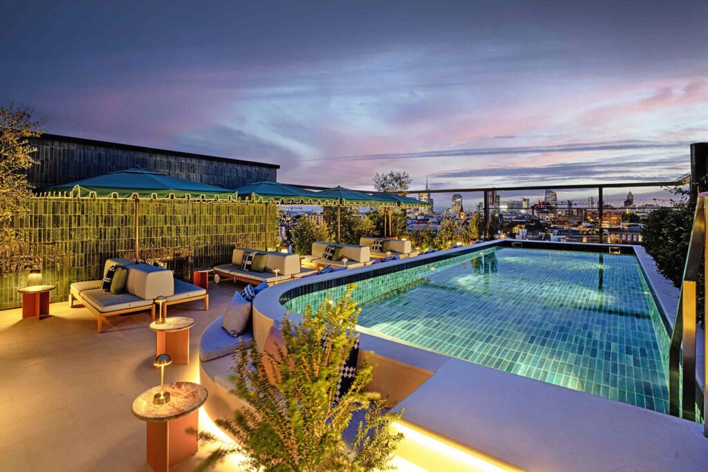 Rooftop pool at Casa Brera, a Luxury Collection Hotel, Milan, Italy, an answer to the question of where to travel in 2025