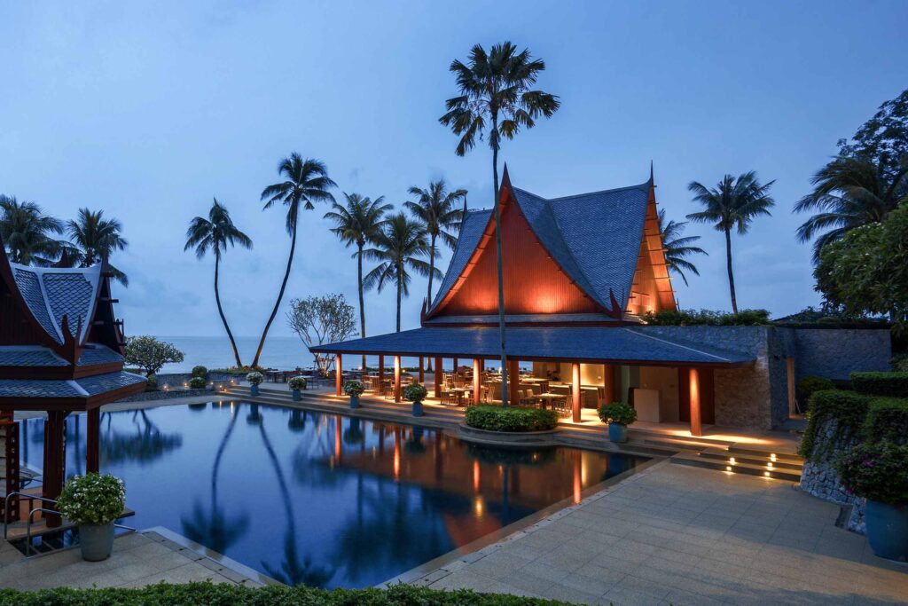 Poolside pavilion at Chiva-Som Hua Hin, Thailand, an answer to the question of where to travel in 2025