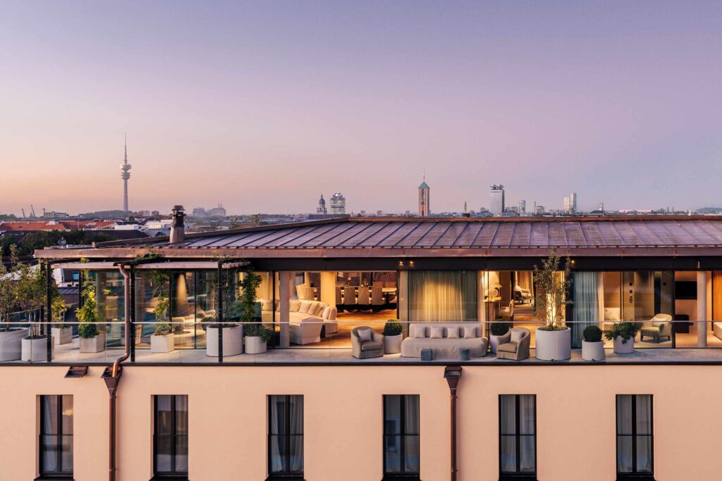 The rooftop at Hotel Bayerischer Hof, Munich, Bavaria, Germany